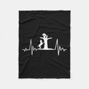 Coon Hunting Hunde - Coonhound Heartbeat 1 Fleecedecke