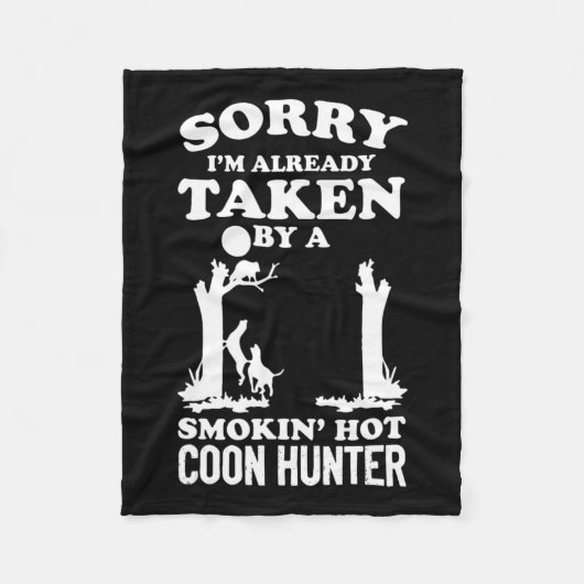 Coon Jagd Coonhounds Coon Jäger Fleecedecke (Vorderseite)
