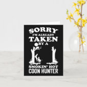 Coon Jagd Coonhounds Coon Jäger Karte (Gelbe Blume)