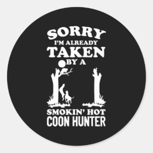 Coon Jagd Coonhounds Coon Jäger Runder Aufkleber