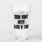 Coon-Jagd mit Black & Tans Glass Tumbler (Rückseite)