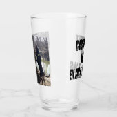 Coon-Jagd mit Black & Tans Glass Tumbler (Links)