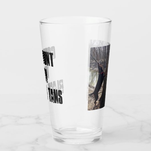 Coon-Jagd mit Black & Tans Glass Tumbler (Rechts)
