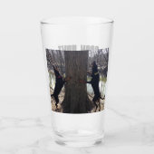 Coon-Jagd mit Black & Tans Glass Tumbler (Vorderseite)
