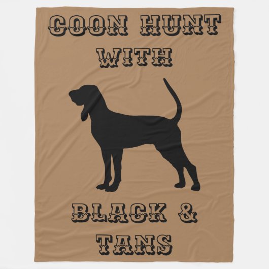 Coon-Jagd mit Schwarzen & Tans mit Hunde Fleecedecke (Vorderseite)