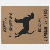 Coon-Jagd mit Schwarzen & Tans mit Hunde Fleecedecke (Vorderseite (Horizontal))