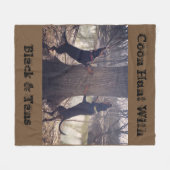 Coon-Jagd mit schwarzen und schwarzen Tans Fleecedecke (Vorderseite (Horizontal))