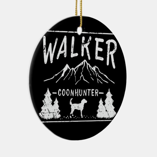 Coon Jagd Racoon Hunter Coonhound Hund Keramik Ornament (Rechts)