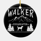 Coon Jagd Racoon Hunter Coonhound Hund Keramik Ornament (Hinten)