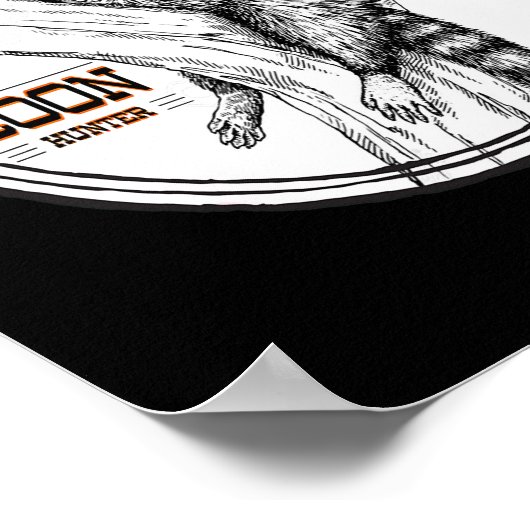 Coon Jagen Night Life Raccoon Jäger Poster (Ecke)