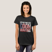 Coon Junting American Flag Funny Raccoon Jagen T-Shirt (Vorne ganz)