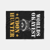 Coon Junting Hunter Funny Quote Raccoon Fleecedecke (Vorderseite (Horizontal))
