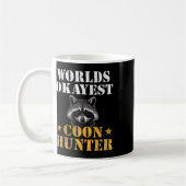 Coon Junting Hunter Funny Quote Raccoon Kaffeetasse (Links)
