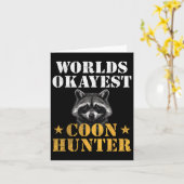Coon Junting Hunter Funny Quote Raccoon Karte (Gelbe Blume)