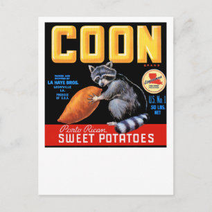 Coon Marken Süßkartoffeln Postkarte