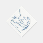 Coonamessett Inn Hochzeit Cape Cod Cocktail Serviette (Ecke)