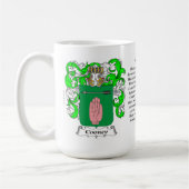 Cooney, der Ursprung, die Bedeutung und das Wappen Kaffeetasse (Links)