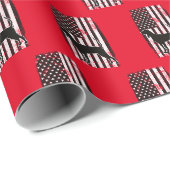 Coonhound & American Flag Geschenkpapier (Rolleneckpunkt)