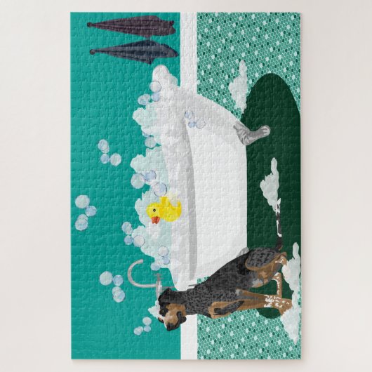 Coonhound Bathtime Puzzle (Vertikal)