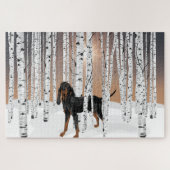 Coonhound Birch Forest Puzzle (Horizontal)