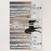 Coonhound Birch Forest Puzzle (Vertikal)