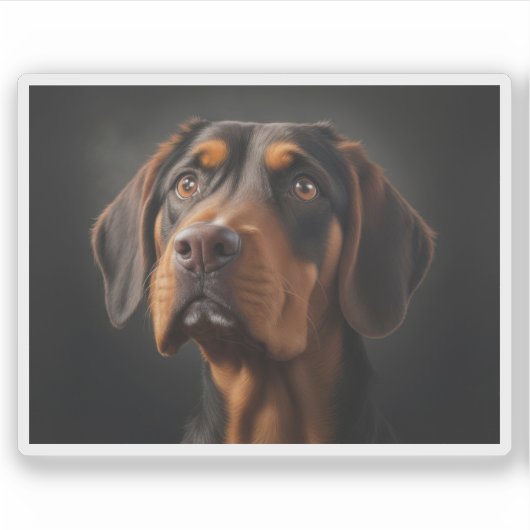 Coonhound Dog Aufkleber (Vorderseite)