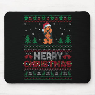Coonhound Dog Lovers Weihnachtsmannmütze Weihnacht Mousepad