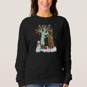 Coonhound Dog Xmas Tree Lighting Santa Coonhound C Sweatshirt