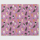 Coonhound-Geburtstag (Rosa) Geschenkpapier (Flach)