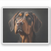 Coonhound-Hund Aufkleber (Vorderseite)