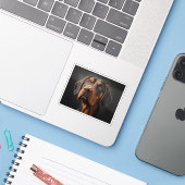 Coonhound-Hund Aufkleber (Laptop mit iPhone)