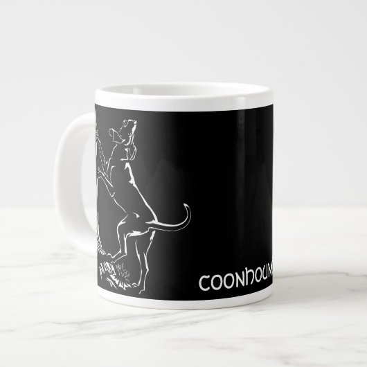 Coonhound Hund Kaffee Tasse Personalisierter Hunde (Vorderseite Links)