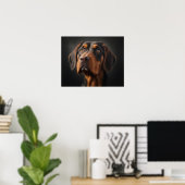 Coonhound-Hund Poster (Heimbüro)