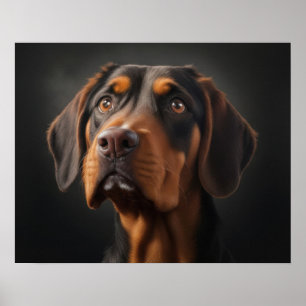 Coonhound-Hund Poster
