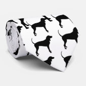 Coonhound-Hund (Schwarzes) Krawatte (Gerollt)