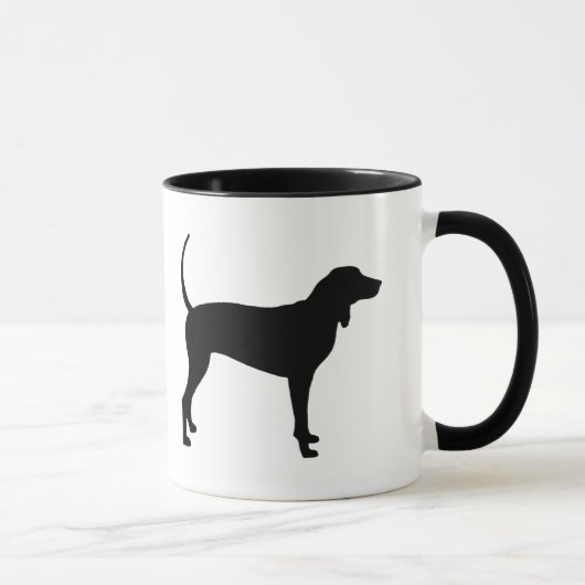 Coonhound-Hund (Schwarzes) Tasse (Rechts)