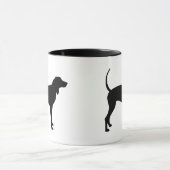 Coonhound-Hund (Schwarzes) Tasse (Zentrum)