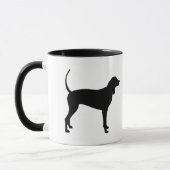 Coonhound-Hund (Schwarzes) Tasse (Links)