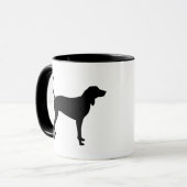 Coonhound-Hund (Schwarzes) Tasse (Vorderseite Links)