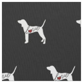 Coonhound-Liebe Stoff (Nahaufnahme)