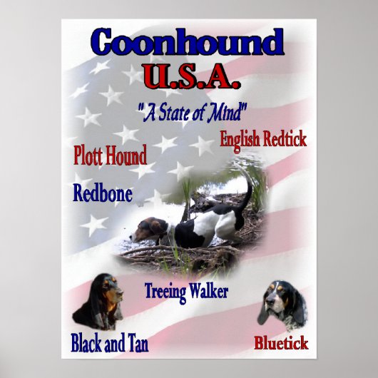 Coonhound Liebhaber Geschenke Poster (Vorne)