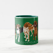 Coonhound-Mama Zweifarbige Tasse (Mittel)