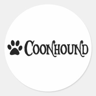 Coonhound (Raubkopierer) Runder Aufkleber