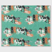 Coonhound-Reihen-Packpapier Geschenkpapier (Flach)