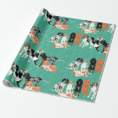 Coonhound-Reihen-Packpapier Geschenkpapier (Ungerollt)