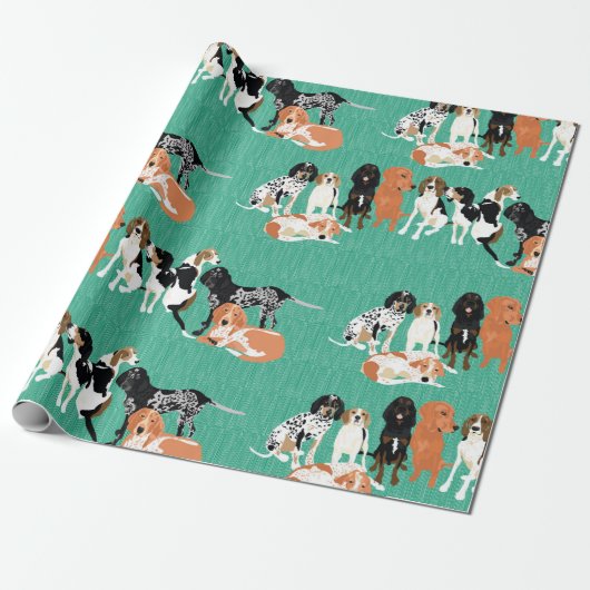 Coonhound-Reihen-Packpapier Geschenkpapier (Ungerollt)
