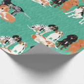 Coonhound-Reihen-Packpapier Geschenkpapier (Ecke)