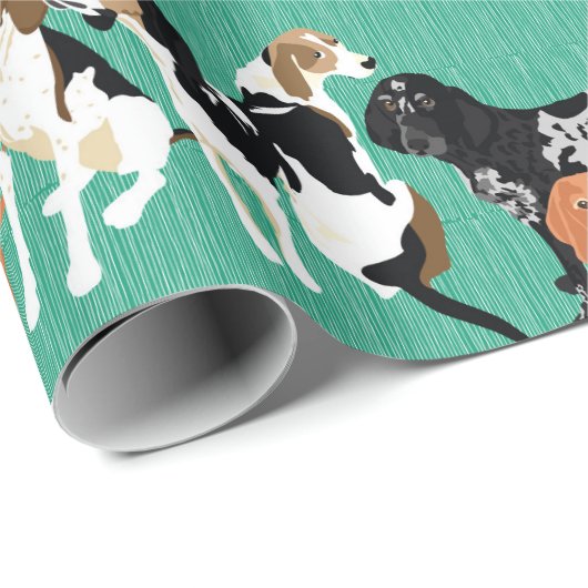 Coonhound-Reihen-Packpapier Geschenkpapier (Rolleneckpunkt)