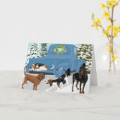 Coonhound Ride Karte (Gelbe Blume)