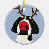 Coonhound Rudolph Keramik Ornament (Hinten)